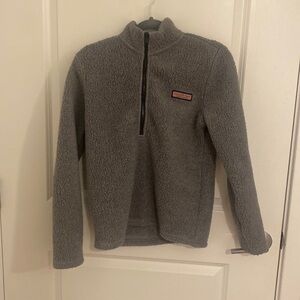 size xs vineyard vines sherpa quarter zip